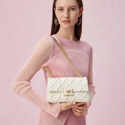 Women's chain bag rhombic leather one shoulder underarm bag